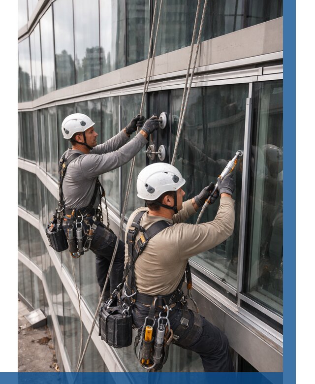 Радиусное остекление фасада в Ломоносове от 12294 р. | ВЫСОТНИК-Лмн