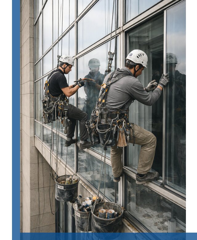 Ремонт витражных конструкций и фасадного остекления в Ломоносове