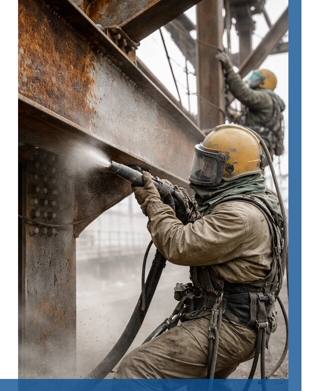 Пескоструйная очистка металлоконструкций в Ломоносове по 615 р. ВЫСОТНИК-Лмн