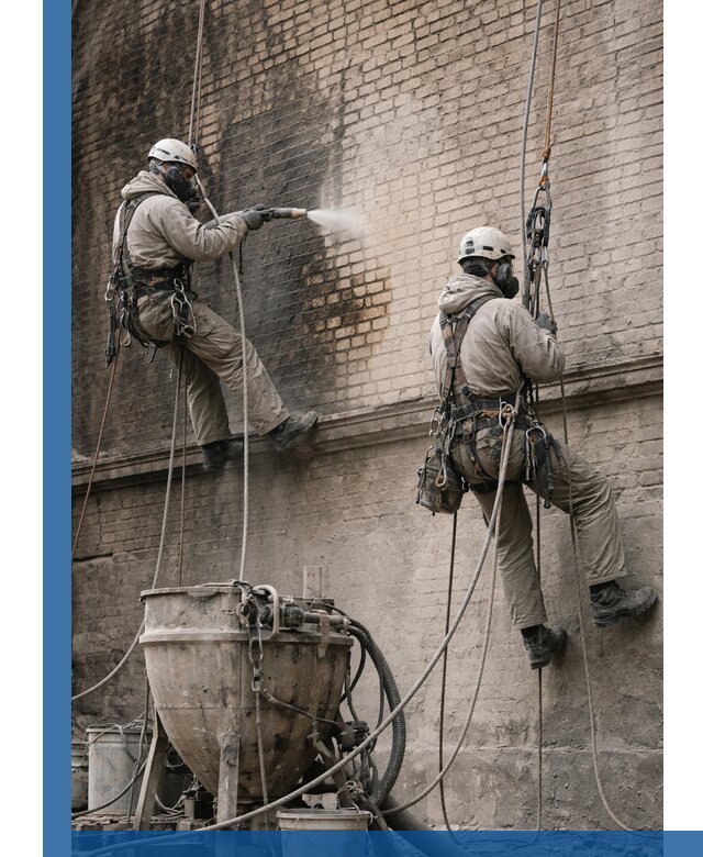 Пескоструйная очистка фасадов в Ломоносове профессионально