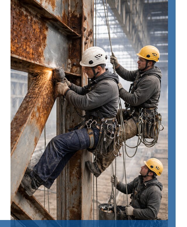 Зачистка металла от ржавчины в Ломоносове от 359 р. | ВЫСОТНИК-Лмн