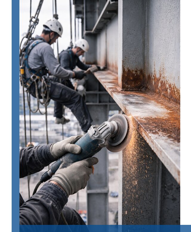 Зачистка металла от ржавчины и подготовка поверхностей в Ломоносове