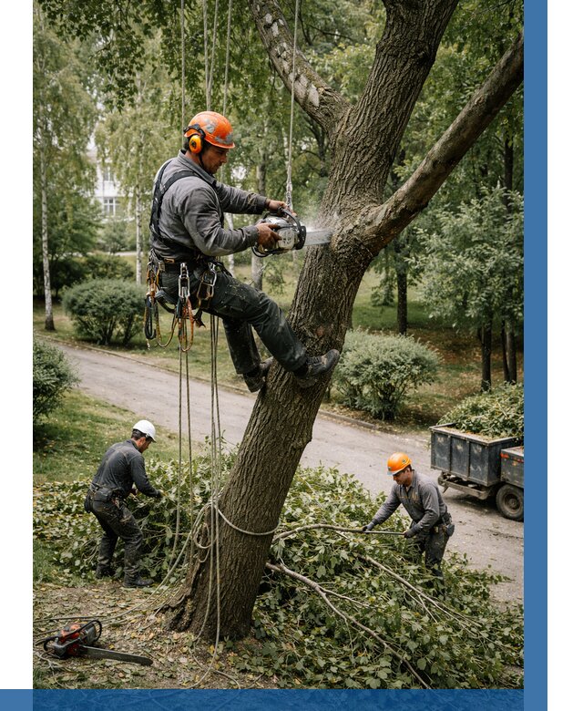 Кронирование деревьев в Ломоносове от 6659 р. | ВЫСОТНИК-Лмн