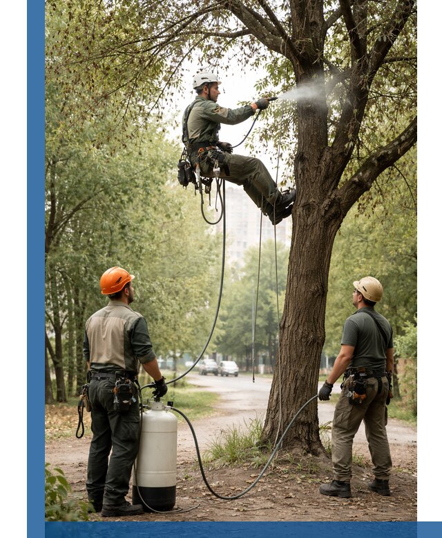 Обработка деревьев от вредителей в Ломоносове профессиональная защита