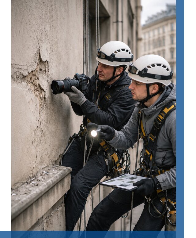 Фотофиксация дефектов фасада в Ломоносове от 4610 р. | ВЫСОТНИК-Лмн