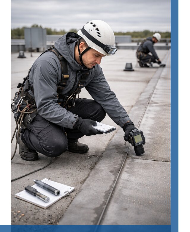 Обследование кровли на протечки в Ломоносове от 4610 р. | ВЫСОТНИК-Лмн