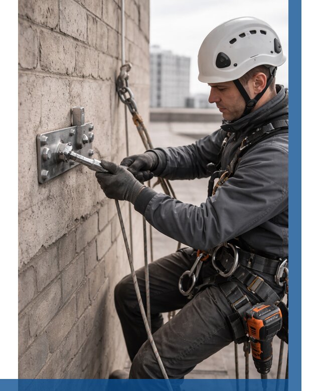 Установка анкерных точек в Ломоносове от 3586 р. | ВЫСОТНИК-Лмн