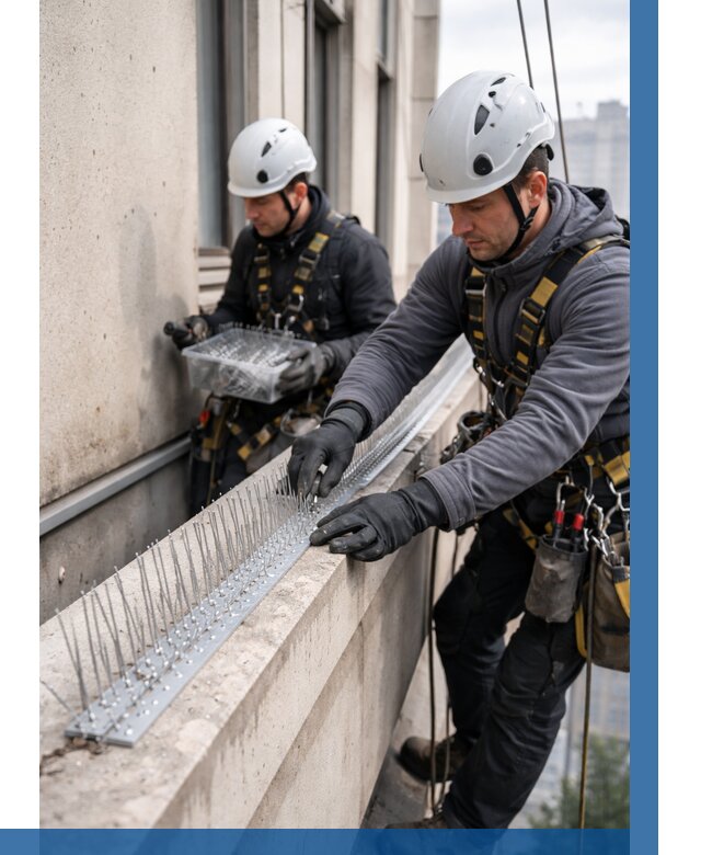 Установка шипов от птиц в Ломоносове от 871 р. | ВЫСОТНИК-Лмн