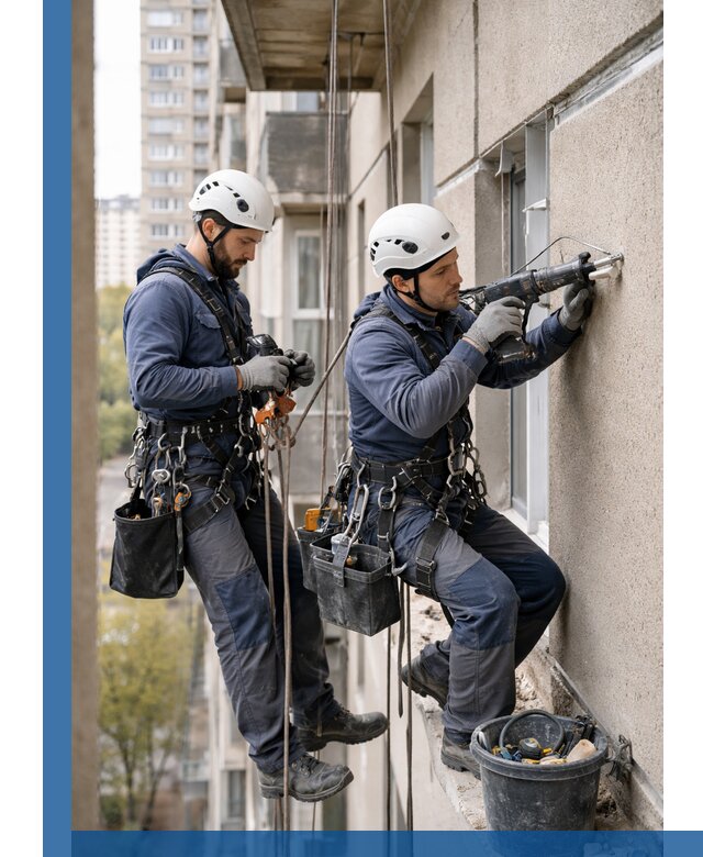 Промышленные альпинисты высотные работы и монтаж в Ломоносове